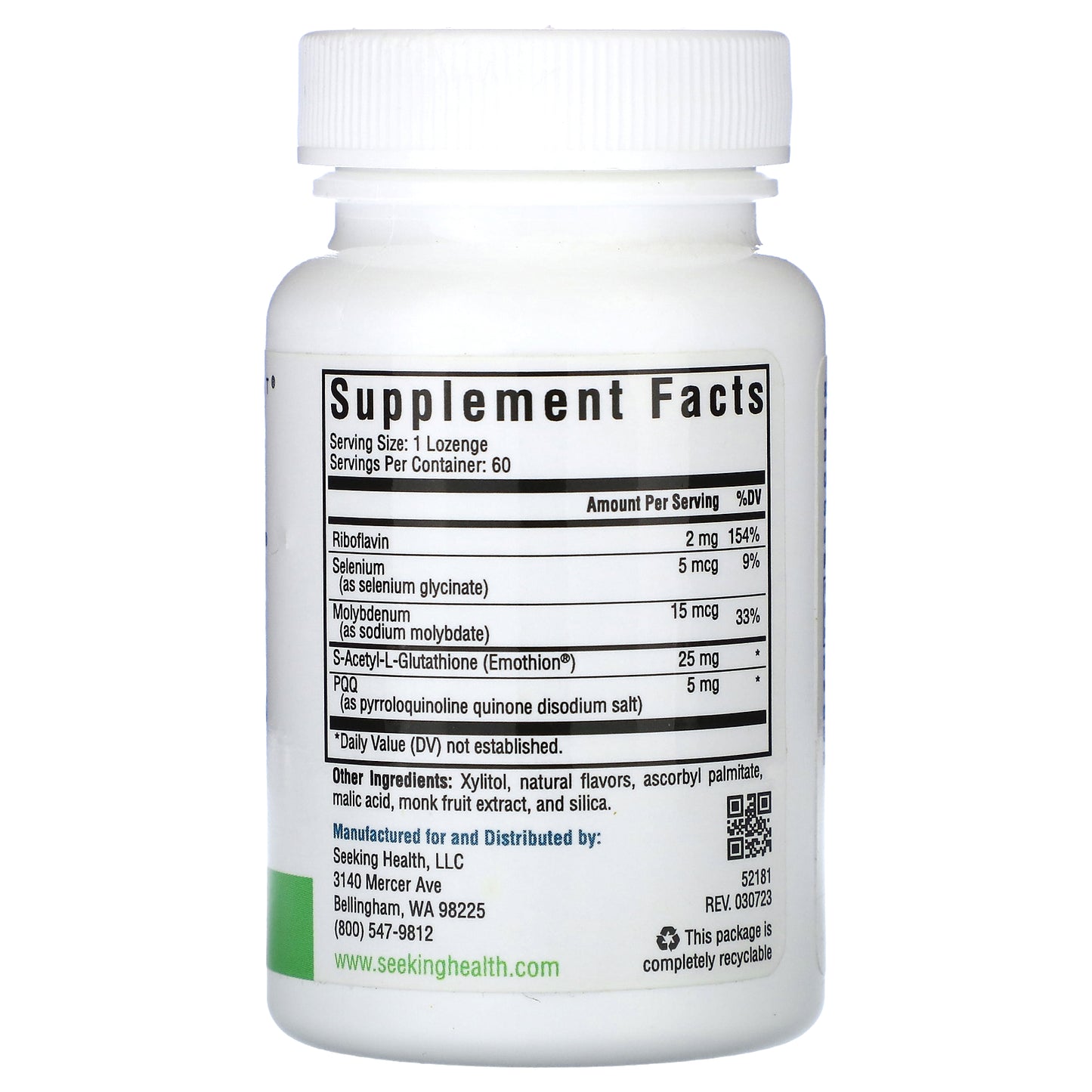 Seeking Health, Optimal Glutathione Plus , 60 Lozenges