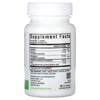 Seeking Health, Optimal Glutathione Plus , 60 Lozenges