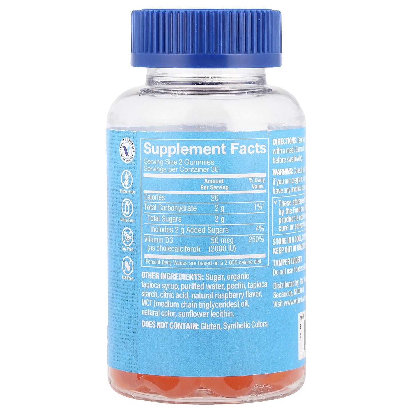 The Vitamin Shoppe, Vitamin D3 Gummies, Raspberry, 60 Gummies (25 mcg per Gummy)