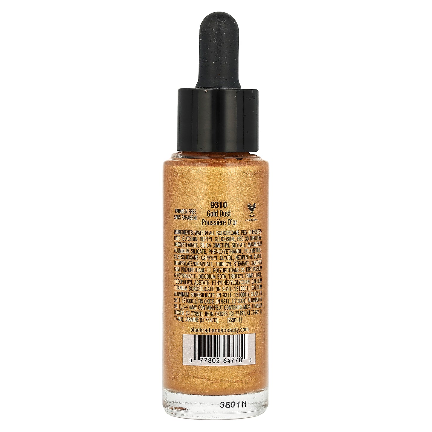 Black Radiance, Liquid Radiance Highlighter, 9310 Gold Dust, 1 fl oz (30 ml)