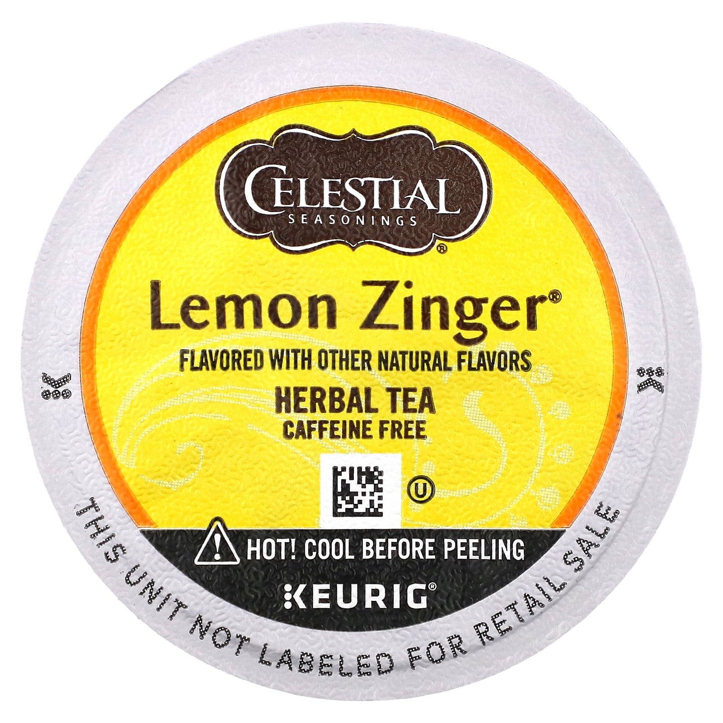 Celestial Seasonings, Herbal Tea, Lemon Zinger, Caffeine Free, 12 K-Cup Pods, 0.11 oz (3.2 g) Each