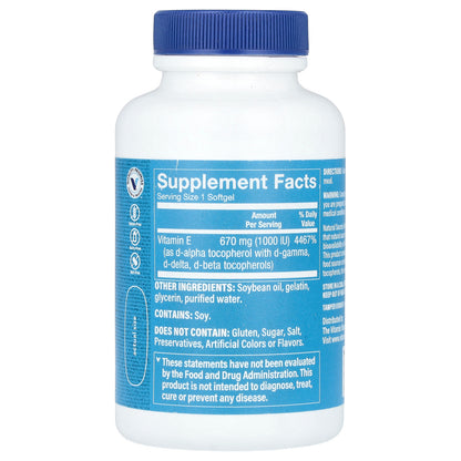 The Vitamin Shoppe, Vitamin E, 670 mg (1,000 IU), 60 Softgel