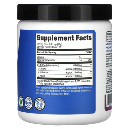 Nutricost, Performance, BCAA, Grape, 10.6 oz (300 g)