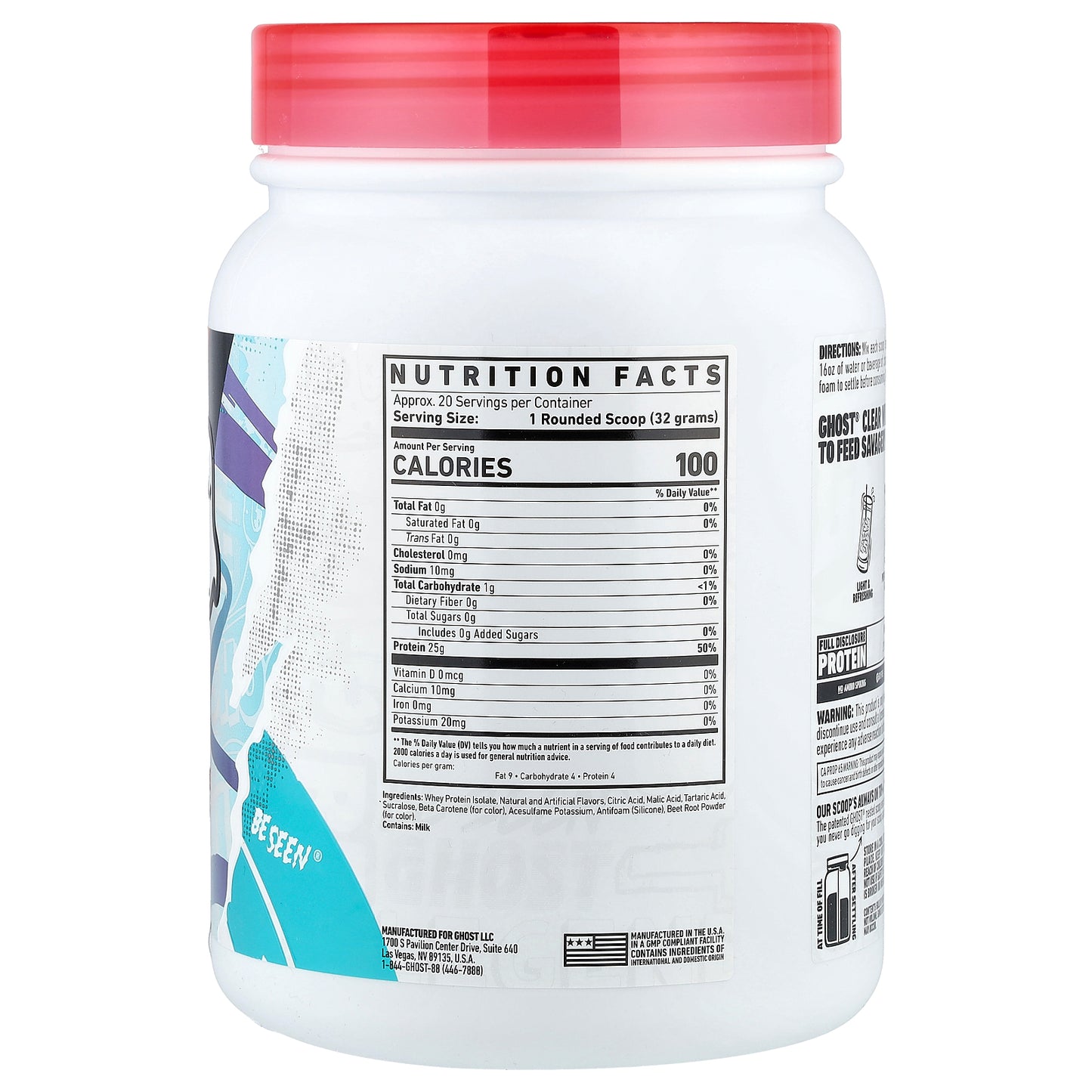 Ghost, Whey, Clear Protein Isolate, Orange Cream, 1.4 lb (640 g)