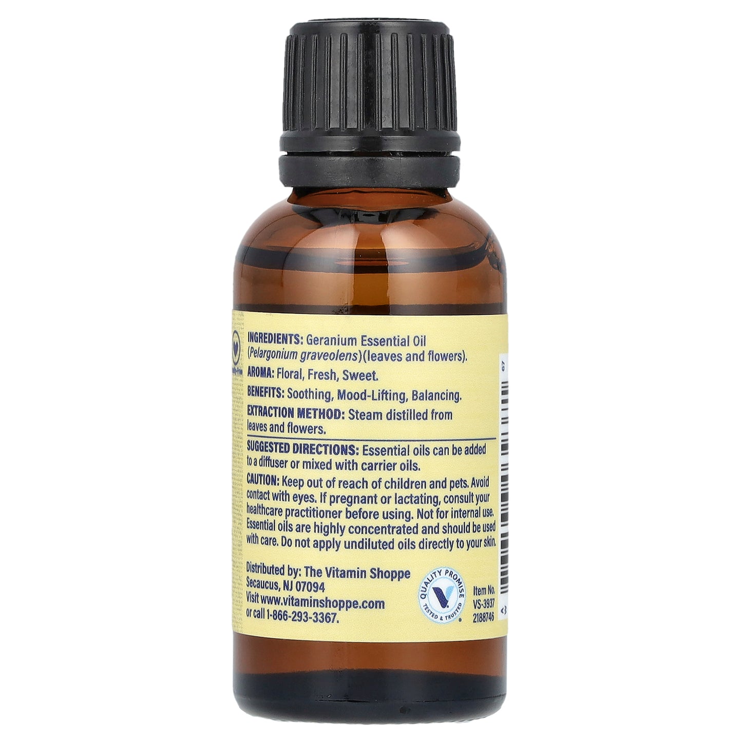 The Vitamin Shoppe, 100% Pure Essential Oil, Geranium , 1 fl oz (30 ml)