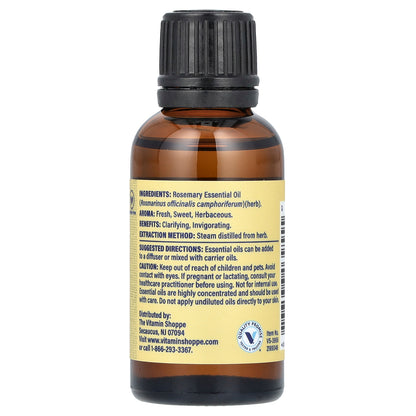 The Vitamin Shoppe, 100% Pure Essential Oil, Rosemary, 1 fl oz (30 ml)