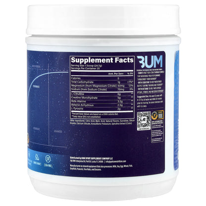 Raw Nutrition, Bum Essentials, Essential Performance, Non-Stim Training Formula, Blue Rathberry , 21.8 oz (618 g)