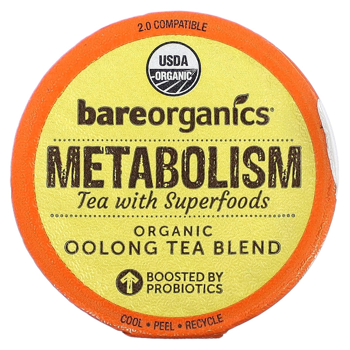 BareOrganics, Metabolism, Tea with Superfoods, Oolong Tea, 10 Cups, 0.14 oz (4 g) Each