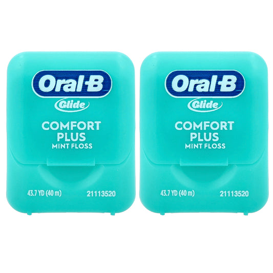 Oral-B, Glide Floss, Pro Health, Comfort Plus, Mint, 2 Pack, 43.7 yd (40 m) Each