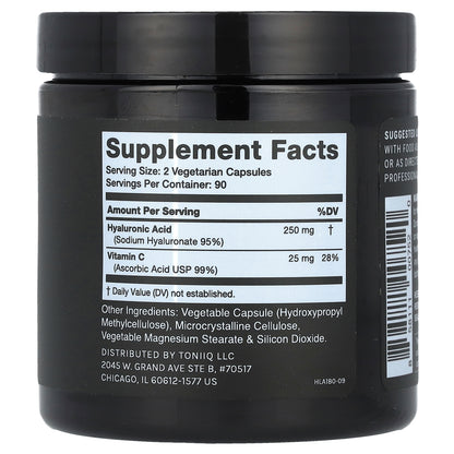 Toniiq, Hyaluronic Acid , 180 Capsules