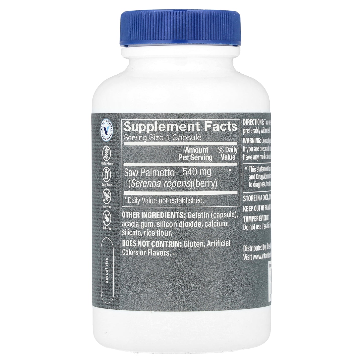 The Vitamin Shoppe, Men's Saw Palmetto Berries, 540 mg, 100 Capsules