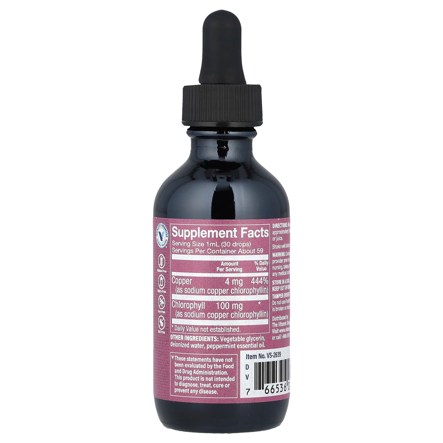 The Vitamin Shoppe, Liquid Chlorophyll, 2 fl oz (59 ml)