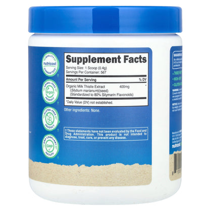 Nutricost, Organic Milk Thistle, Unflavored, 8.1 oz (227 g)