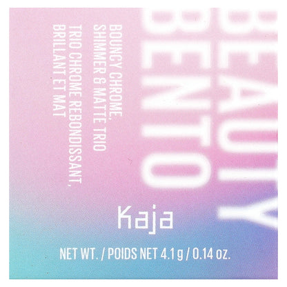 Kaja, Beauty Bento, Bouncy Chrome, Shimmer & Matte Eyeshadow Trio, 17 Mauve Bouquet, 0.14 oz (4.1 g)