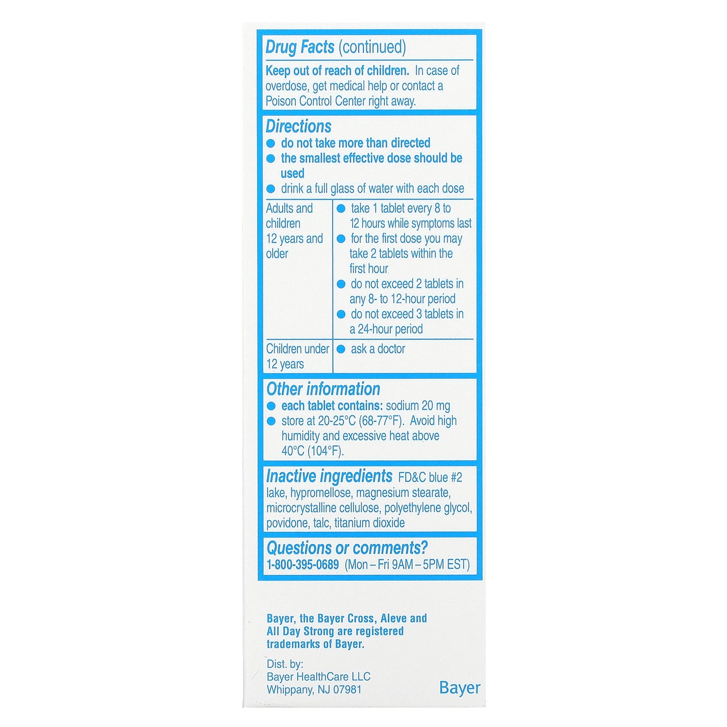 Aleve, Naproxen Sodium Tablets, Back & Muscle Pain, 220 mg, 90 Tablets