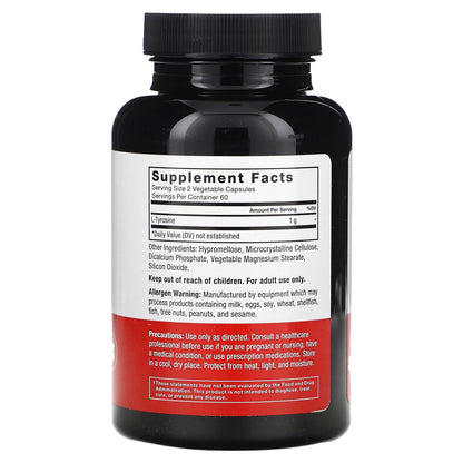 Force Factor, L-Tyrosine, 500 mg, 120 Vegetable Capsules