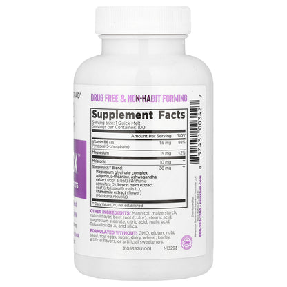 Relaxium, SleepQuick™, Sugar Free, Berry, 100 Drug Free Melts