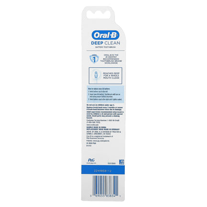 Oral-B, Deep Clean, Power Toothbrush, 1 Battery Powered Toothbrush