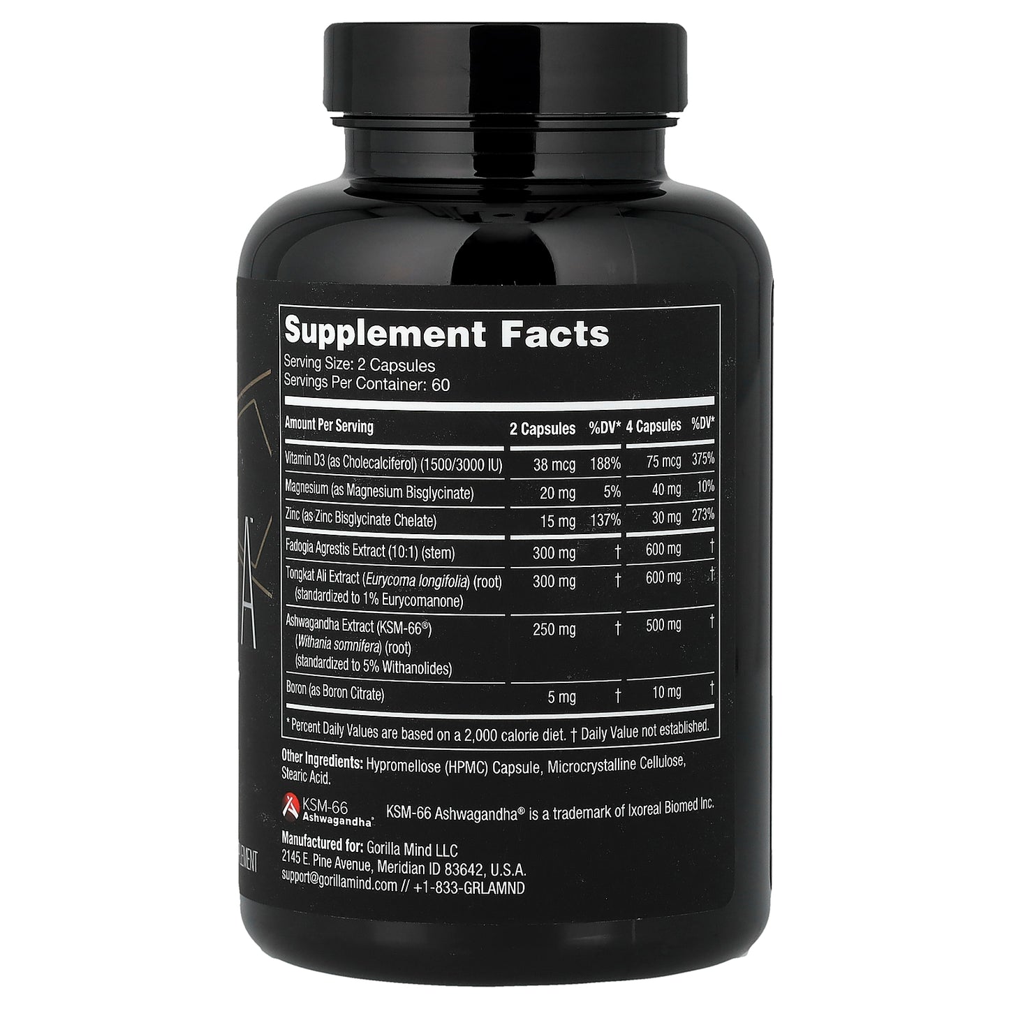 Gorilla Mind, Sigma™, Testosterone Booster, 120 Capsules