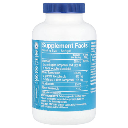 The Vitamin Shoppe, High Gamma Vitamin E With Mixed Tocopherols, 120 Softgels