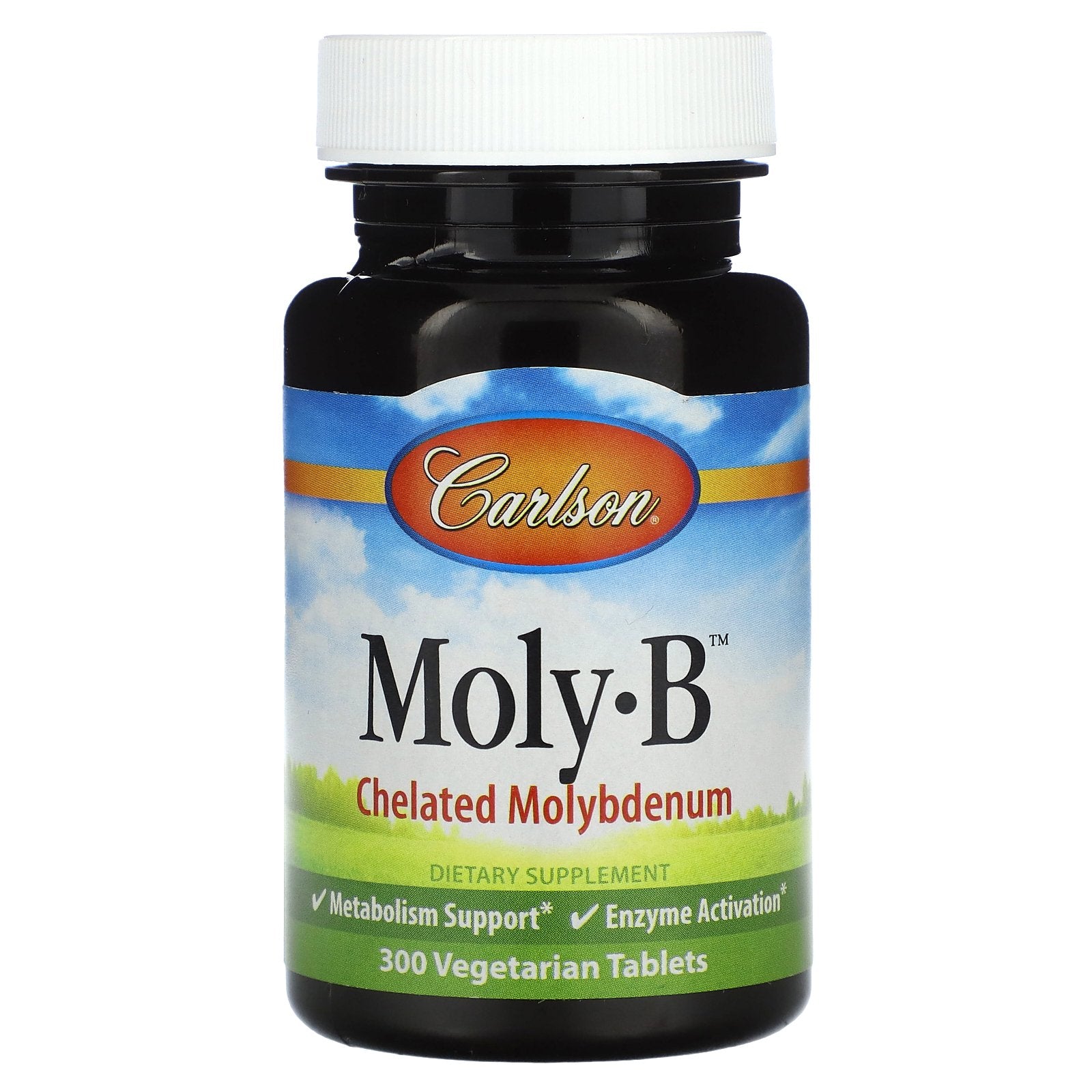 Carlson, Moly-B™,  Chelated Molybdenum, 500 mcg, 300 Vegetarian Tablets