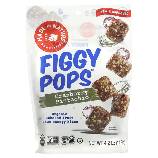 Made in Nature, Figgy Pops, Cranberry Pistachio, 4.2 oz (119 g)