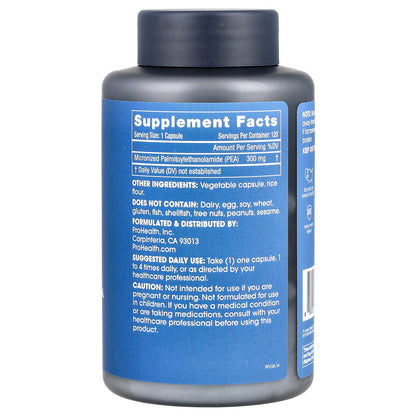 ProHealth Longevity, Pure Micronized P.E.A., 300 mg, 120 Capsules