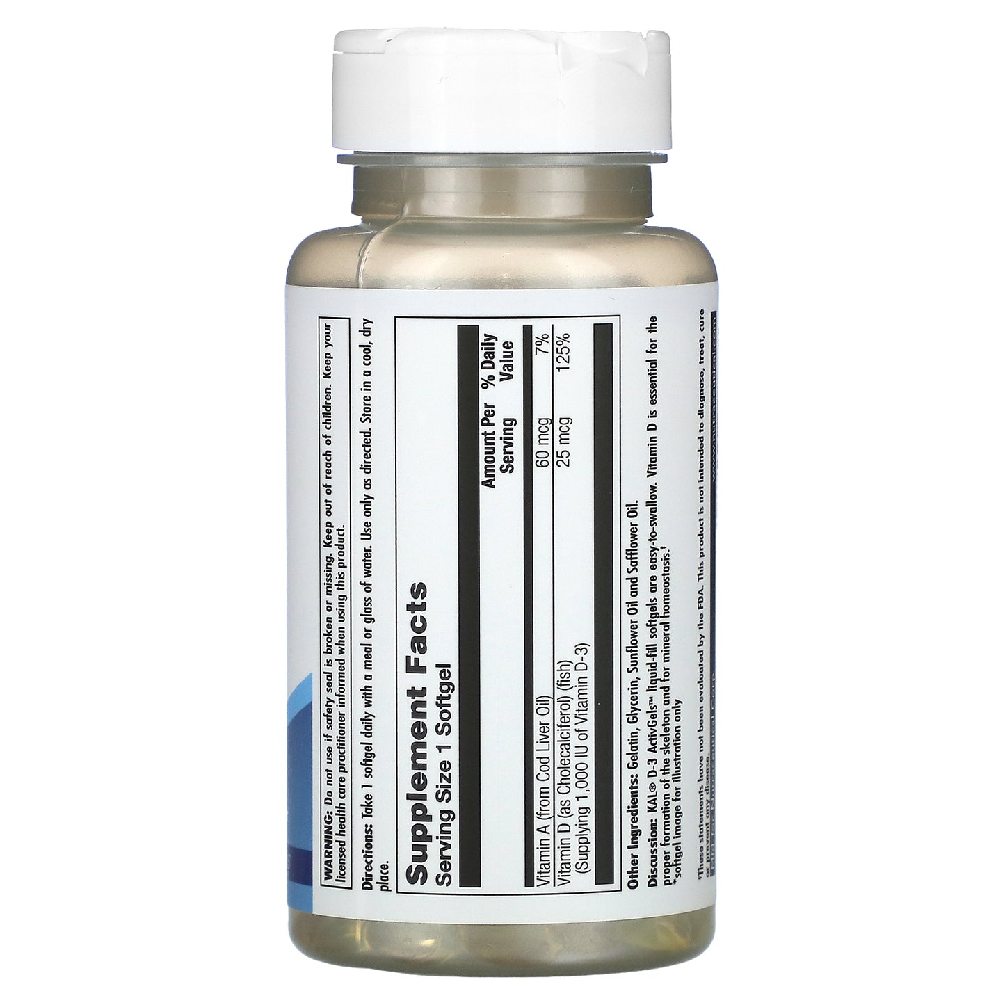 KAL, D-3 , 25 mcg (1,000 IU), 200 Softgels