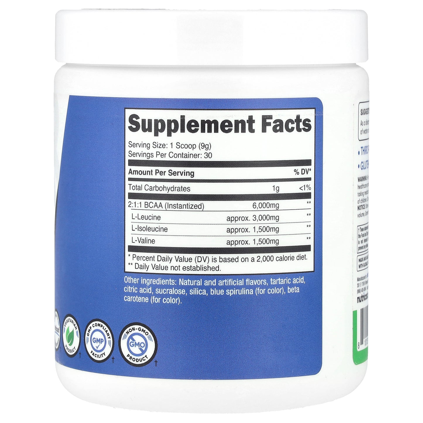 Nutricost, Performance, BCAA, Green Apple , 9.6 oz (270 g)
