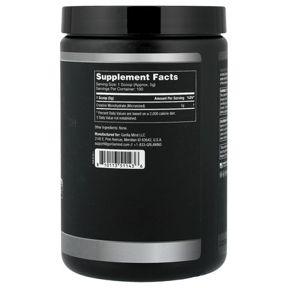 Gorilla Mind, Creatine, 1.1 lb (500 g)