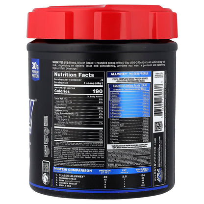 ALLMAX, CLASSIC ALLWHEY®, 100% Whey Protein Source, Vanilla, 0.9 lbs (425 g)