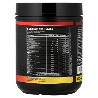 Gorilla Mind, Mode®, Pre-Workout Formula, Tigers Blood, 1.76 lb (800 g)