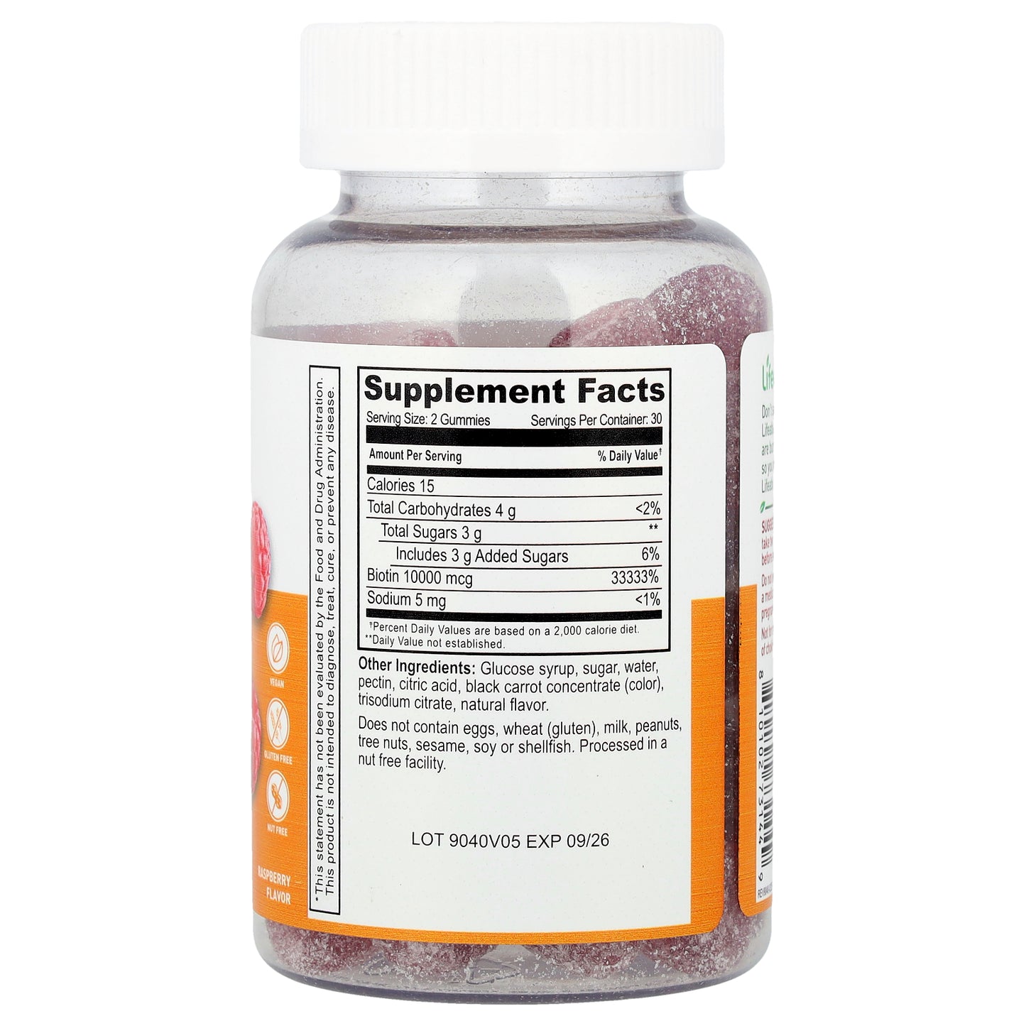 Lifeable, Teen Biotin Gummies, Raspberry, 60 Gummies (5,000 mcg per Gummy)