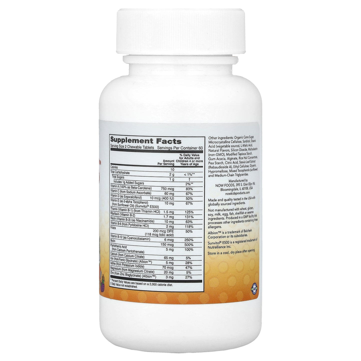 NOW Foods, Kid Vits™, Grape Splash, 120 Chewable Tablets