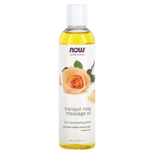 NOW Foods, Solutions, Tranquil Rose Massage Oil, 8 fl oz (237 ml)