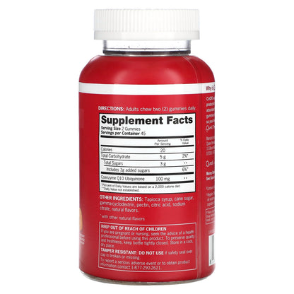 Qunol, CoQ10 Gummies, Creamy Orange, 90 Gummies (50 mg per Gummy)