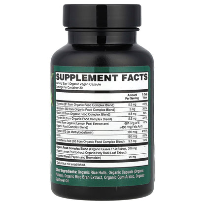 PlantFusion, Organic Vegan B-Complex, 30 Organic VegCaps