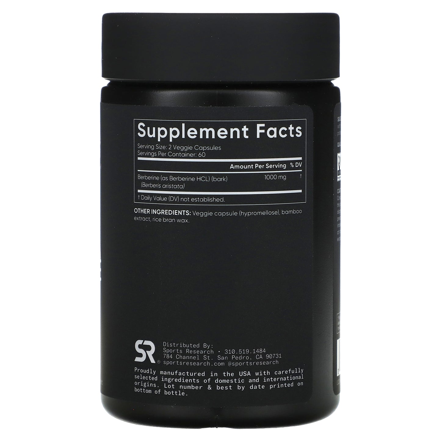 Sports Research, Berberine, 120 Veggie Capsules (500 mg per Capsule)