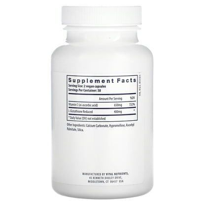 Vital Nutrients, Glutathione, 100 Vegan Capsules