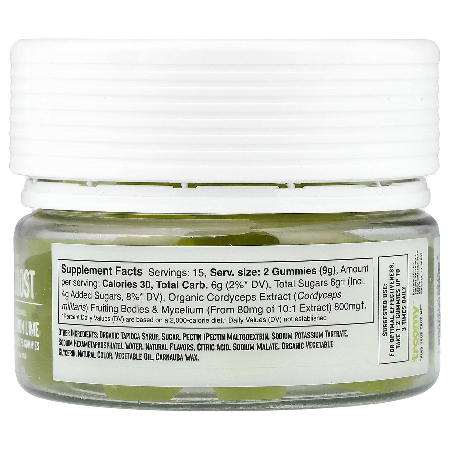 Troomy Nootropics, Boost, Functional Mushrooms Gummies, Lemon Lime, 30 Gummies