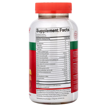 SmartyPants, Multi Plus, Multi & Fiber Gummies, Strawberry, Orange & Lemon, 90 Gummies