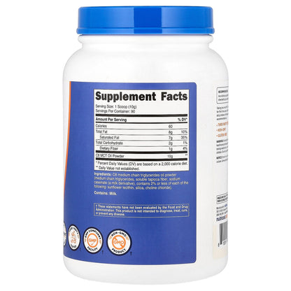 Nutricost, C8 MCT Oil Powder, Unflavored, 2 lb (907 g)