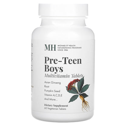 Michael's Health, Pre-Teen Boys Multivitamin, 60 Vegetarian Tablets