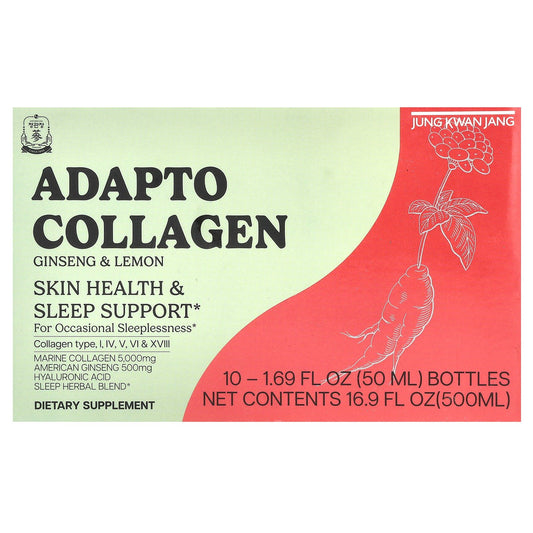 CheongKwanJang, Adapto Collagen, Ginseng & Lemon, 10 Bottles, 1.69 fl oz (50 ml) Each