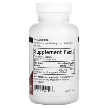 Kirkman Labs, Magnesium Malate, 120 Capsules (160 mg per Capsule)