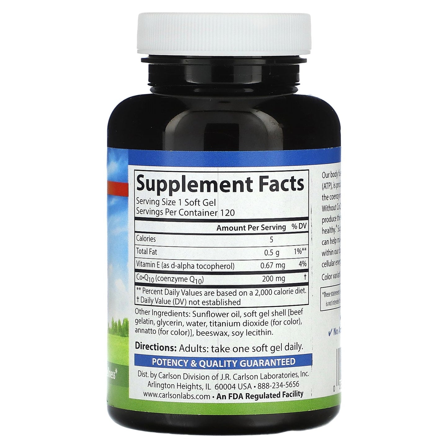 Carlson, Co-Q10, 120 Soft Gels