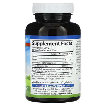 Carlson, Co-Q10, 120 Soft Gels