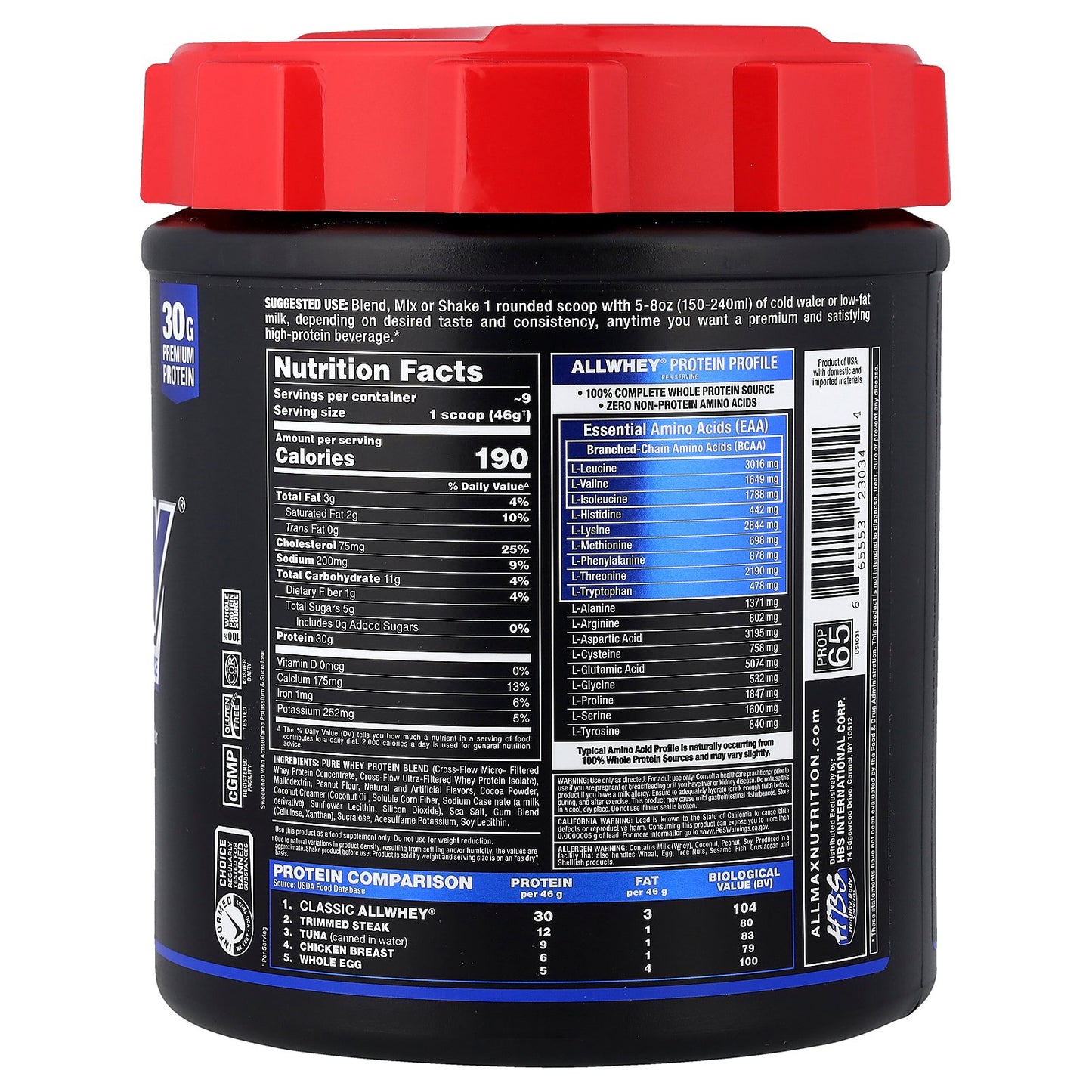 ALLMAX, CLASSIC ALLWHEY®, 100% Whey Protein Source, Chocolate Peanut Butter, 0.9 lbs (425 g)