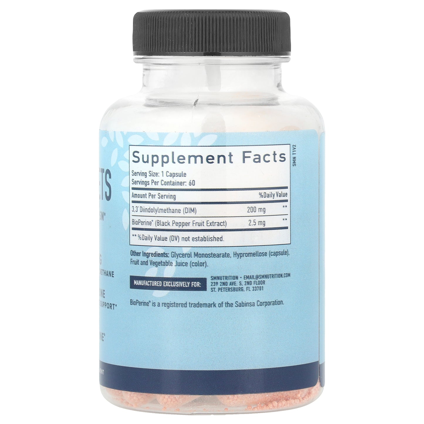 SMNutrition, DIM Beadlets With BioPerine®, 60 Capsules