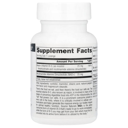 Source Naturals, NAD+, Coenzymated B-3, 30 Lozenges